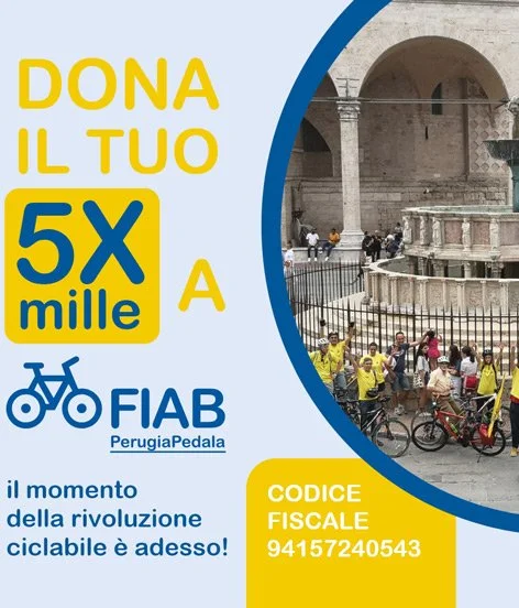 Dona il tuo 5 x mille a Fiab Perugia Pedala