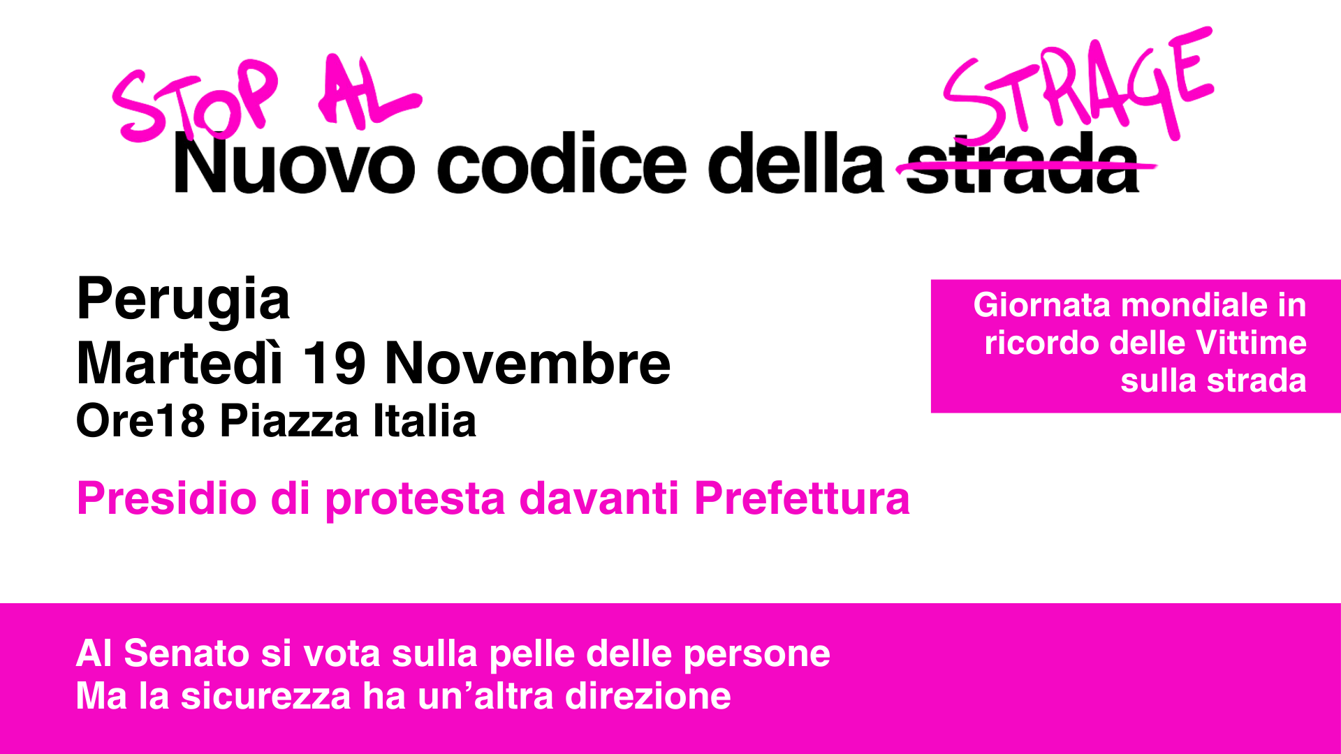 Giornata mondiale in memoria delle vittime di violenza stradale